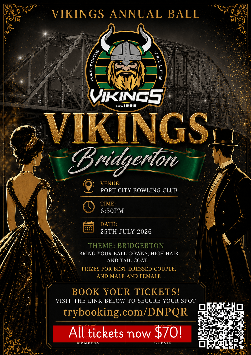 VIKINGS ANNUAL BALL - TICKETS ON SALE NOW!