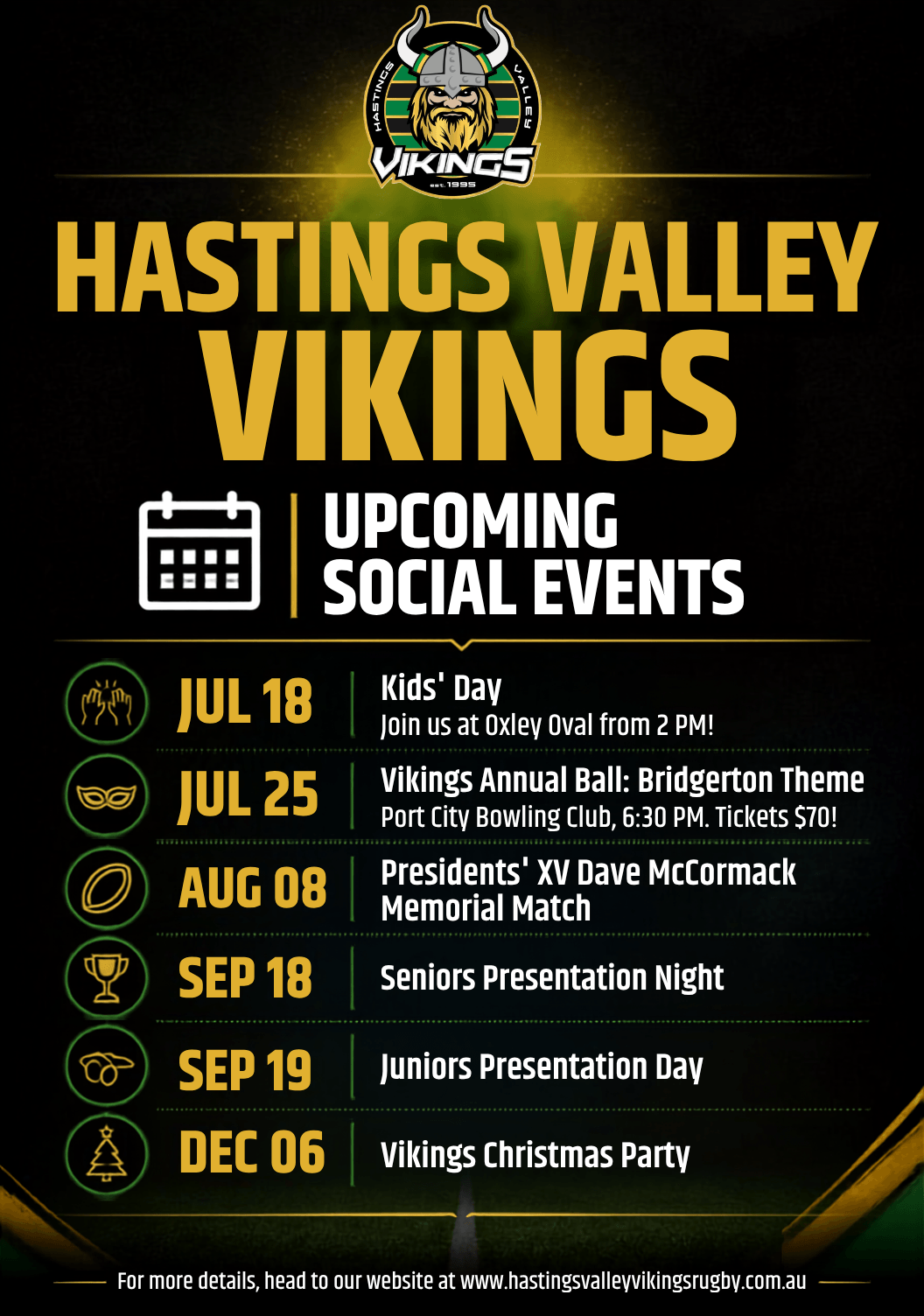 📅 MARK YOUR CALENDARS, VIKINGS! 🟢🟡⚫ image